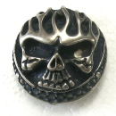 Nietzierteil "Skull" Ø 21 mm, altnickel