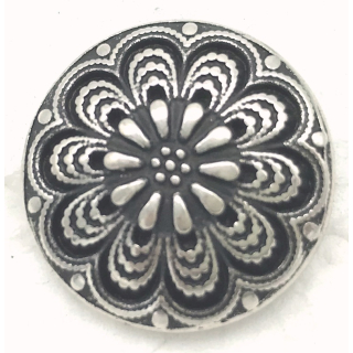 Nietzierteil "Blume" Ø 25 mm, altsilber poliert