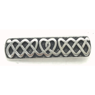 Nietzierteil "Geflecht" 50 x 13 mm, altsilber poliert