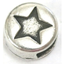 Schlaufzierteil "Stern" 6 mm, versilbert