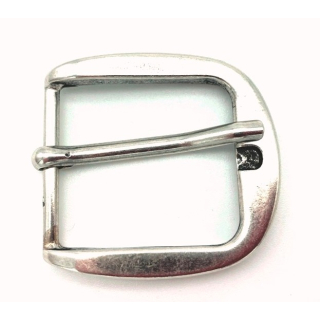 Halbschnalle 40 mm, altsilber poliert