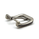 Halbschnalle 40 mm, altsilber poliert