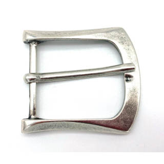 Halbschnalle 40 mm, altsilber poliert