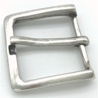 Halbschnalle 40 mm, altsilber poliert