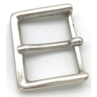 Halbschnalle 40 mm, altsilber poliert