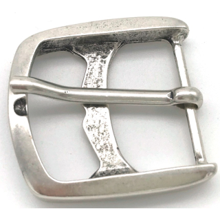 Halbschnalle 40 mm, altsilber poliert
