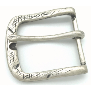 Halbschnalle 40 mm, altsilber