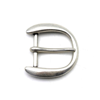 Halbschnalle 40 mm, altsilber poliert