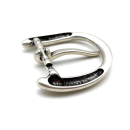 Halbschnalle 40 mm, altsilber poliert