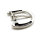 Halbschnalle 40 mm, altsilber poliert