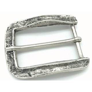 Halbschnalle 40 mm, altsilber poliert