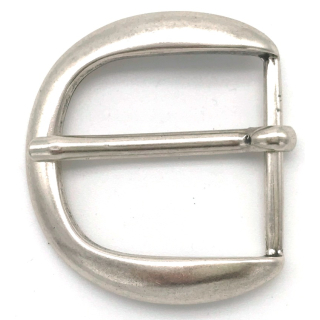 Halbschnalle 40 mm, altsilber poliert