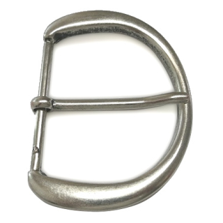 Halbschnalle 40 mm, vernickelt satiniert