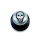 Oberteil Skull Ø 15 mm / 3 mm, altsilber/schwarz verchromt