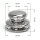 Oberteil Totenkopf Ø 15 mm / 3 mm, altnickel glanz/schwarz verchomt