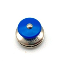 Oberteil Ø 15 mm / 3 mm, blau / vernickelt