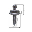 Schraubunterteil- Edelstahl 4,2 x 10 mm