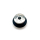 Oberteil Strass Basis Ø 15 mm / 4 mm, Edelstahl/schwarz verchromt