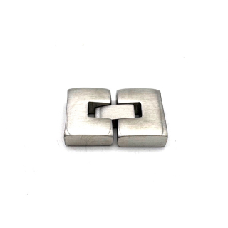 Hakenverschluss 14 x 3,7 mm, Edelstahl satiniert