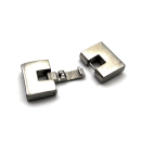 Hakenverschluss 14 x 3,7 mm, Edelstahl satiniert