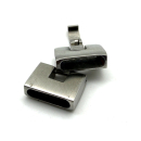 Hakenverschluss 14 x 3,7 mm, Edelstahl satiniert
