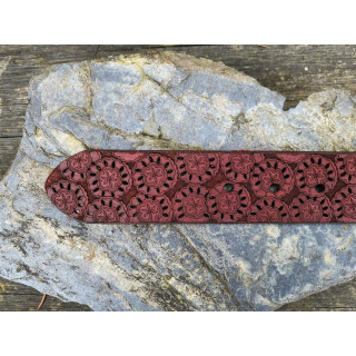 Lasergürtel Röschen rot, 40 mm