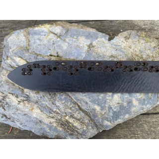 Lasergürtel- Lederstreifen "Bubble" Schwarz, 40 mm