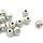 Schlaufzierteil "Doppelbrilliant" Ø 3 mm, versilbert Strass Chrystal