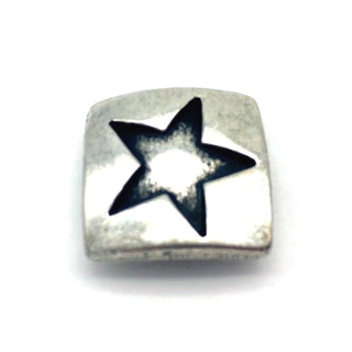 Nietzierteil " Stern" 15 x 15 mm, altsilber poliert