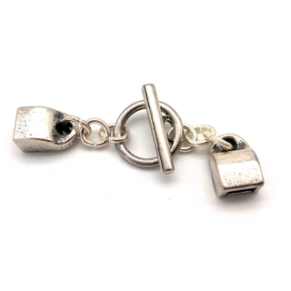 Hakenverschluss 6 x 3,5 mm, versilbert