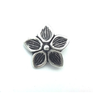 Schlaufzierteil "Blume" Ø 3 mm, versilbert