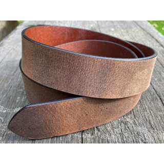 Wasserbüffel-Gürtellederstreifen Mittelbraun Oil-Waxi, 40 mm