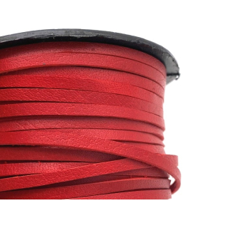 Rindlederflechtband 3 mm, rot