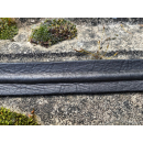 Rindlederband flach mit Erhebung mittig 20 mm, schwarz