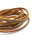 Lederband flach mit Straßsteinen Einfassung schwarz 6 mm, toffee