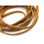 Lederband flach mit Straßsteinen Einfassung schwarz 6 mm, toffee