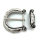 Zweiteiliges Schnallenset 40 mm, altsilber poliert