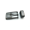Zweiteiliges Schnallenset 20 mm, altnickel mit Glitzer...