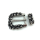 Zweiteiliges Schnallenset "Skull" 25 mm, altsilber poliert