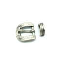 Zweiteiliges Schnallenset 15 mm, altsilber