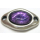 Schlaufzierteil Ø 3 mm, versilbert mit Strass Amethyst