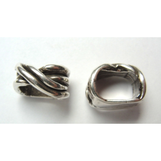 Schlaufzierteil "Windung" 10 x 7 mm, versilbert