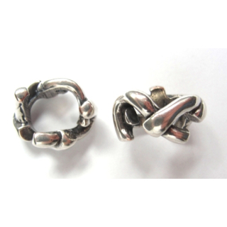 Schlaufzierteil "Knoten" 10 x 7 mm, versilbert