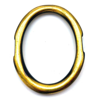 Ring oval 53 x 39 mm, altmessing poliert
