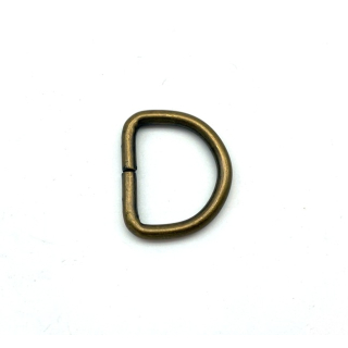 D-Ring 25 x 18 mm Eisen altmessing