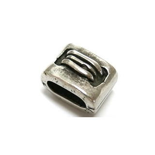 Schlaufzierteil 10 x 5 mm, versilbert