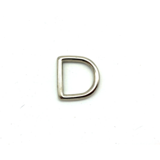 D-Ring 19 x17 mm, Messing vernickelt