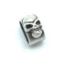 Schlaufzierteil "Totenkopf" 10 x 7 mm, versilbert