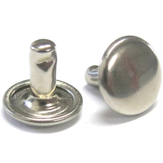 Nietstift geschlossen 8,7 mm, Messing vernickelt nickelfrei - 500 Stück