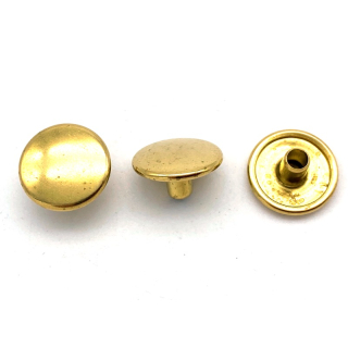 Hohlnietkappe Ø 15 mm, Messing - 100 Stück